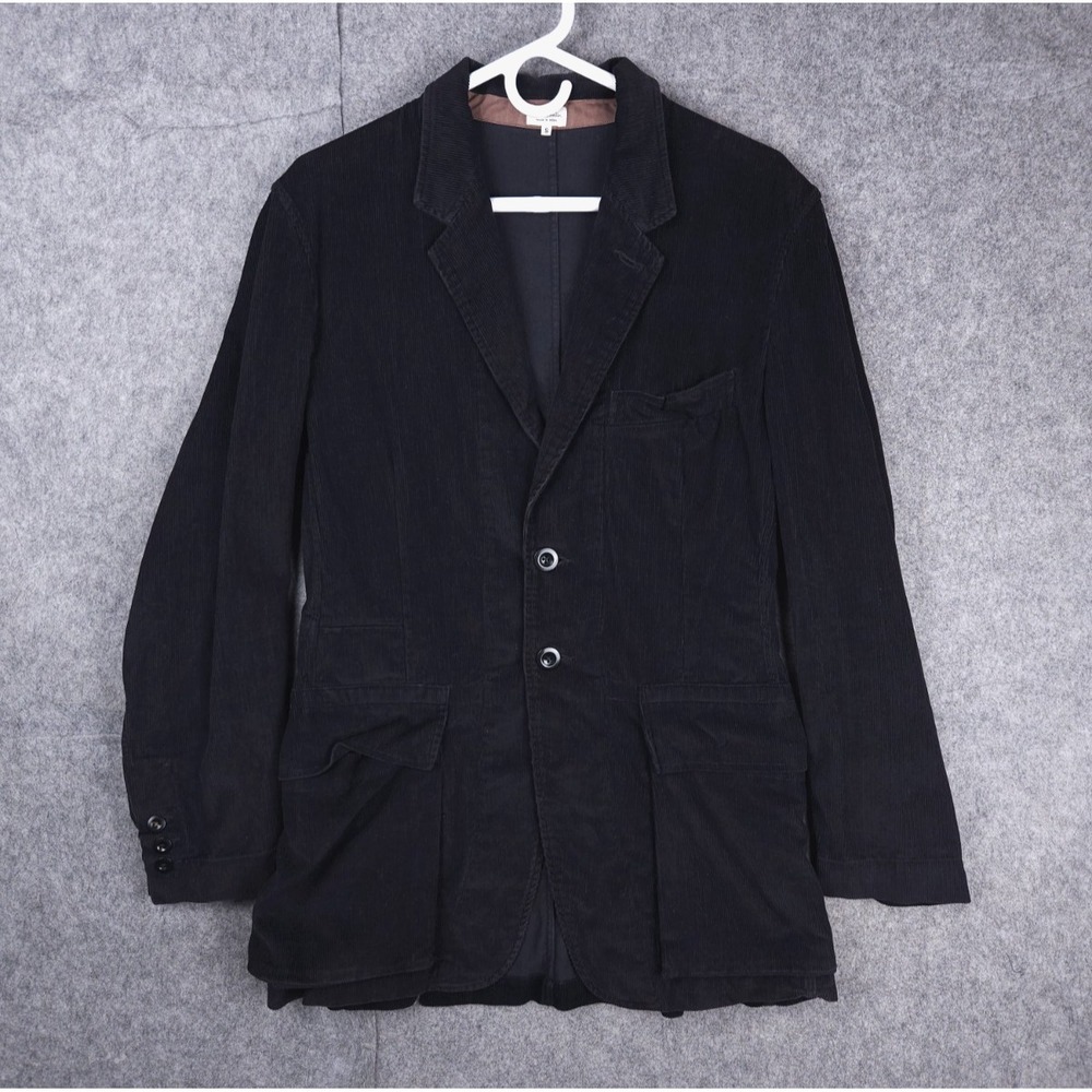 Paul Smith Jacket Blazer Men's Small Black Corduroy Knit 100% Cotton 2 Button